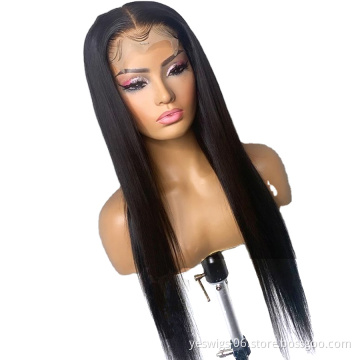 Factory Supplier Wholesale 5X5 Lace Closure Human Hair Wigs Black Straight Wigs Cheap For Black Women Human Hair Wigs In Stock